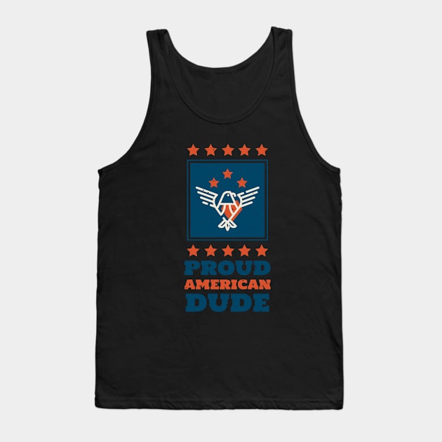 Proud American Dude Tank Top by Turtokart